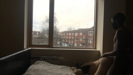 VeryNasty: Slut Fucking BBC by the Window for Everyone to See