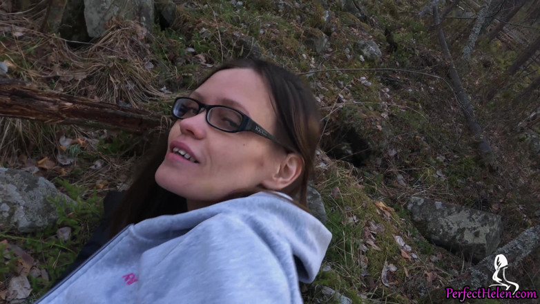 PerfectHelen: Teacher passionate fucking high class in the wood after workout