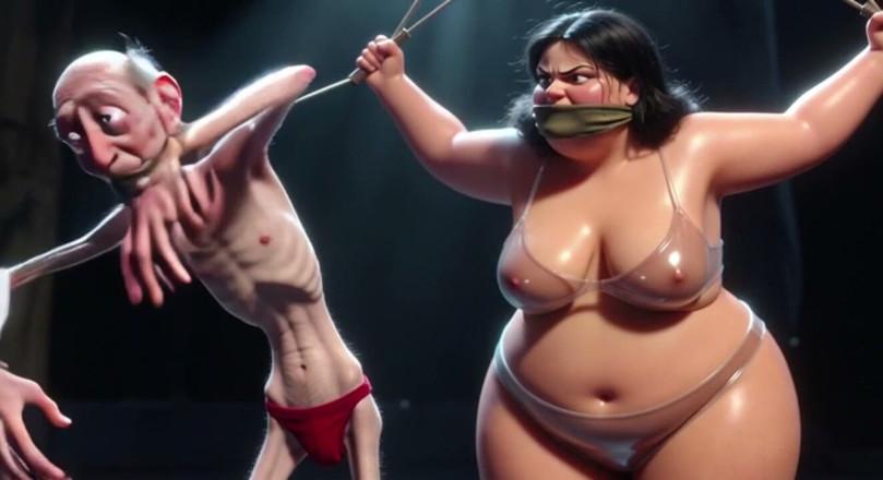 YOUR BEST FANTASY: Yaşlı Adam Bağlandı - Fat SSBBW tarafından kırbaçla aşağılandı