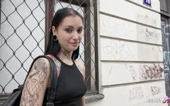 German Scout - Tall Tattooed College Teen Sharlotte Thorne Pickup and Fuck