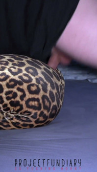 My Halloween Treat in a Leopard Zentai Catsuit for You