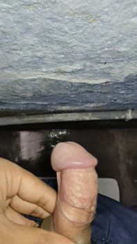Penish Massage with My Hand in Bathroom