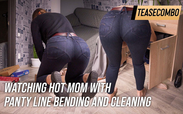 Teasecombo 4K: Guardando mamma calda con la linea di mutandine piegarsi e...