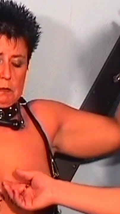 Mature MILF Strapped in Bondage for Clamping Play (BANGORA RETRO CLUB)