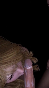 İki ateşli piliç çifte oral seks | 3D Porn