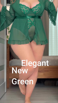 Amazing MILF in Green Sexy Lingerie