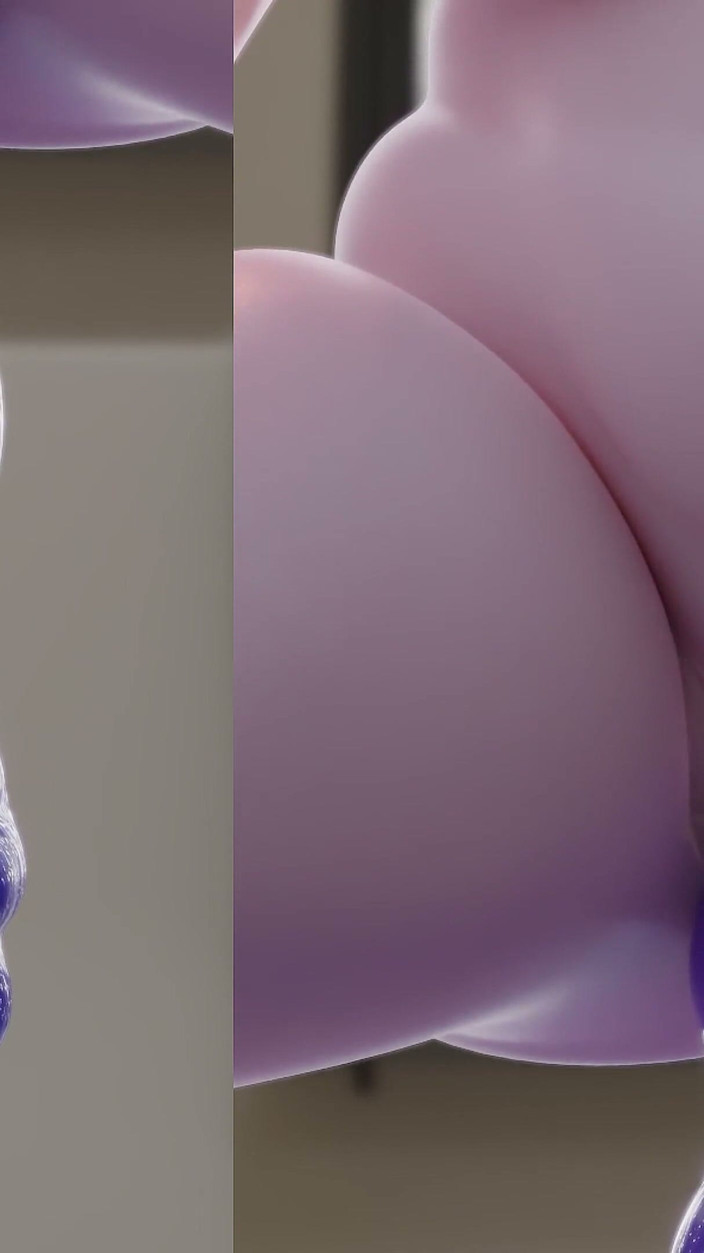 Ultimate Toys 3D: Curvilínea Mei con enormes tetas de juguete púrpura anal estirado &amp;...