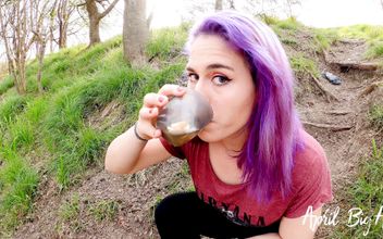Drinking pee on the street from Argentina vacation yellow all