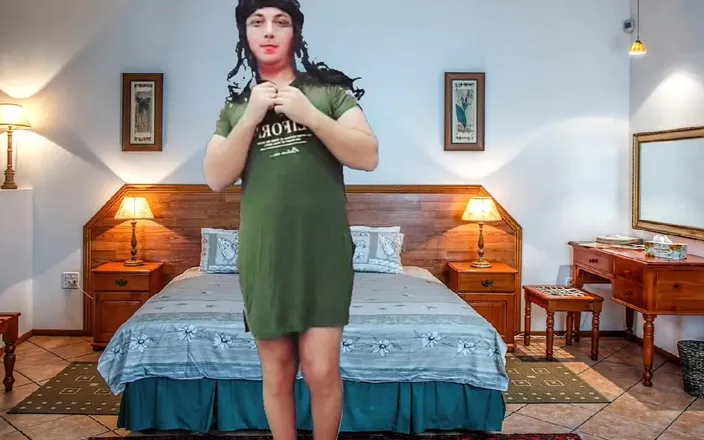 Kitty_Cross: Short Dress Big Slit Nylon Sexy Musical Dancing Striptease