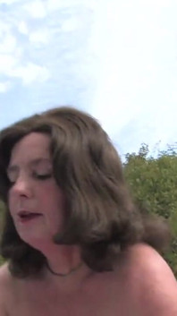 Outdoor blowjob action for a younger dude
