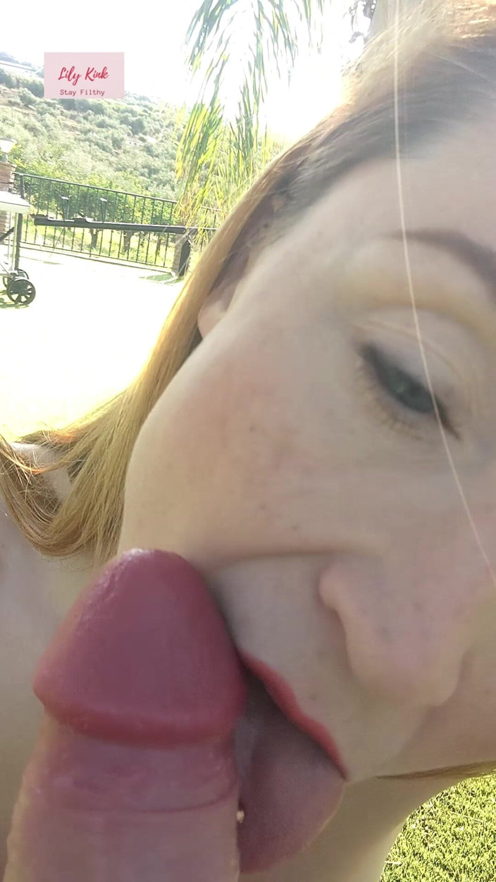 Lily kink: Horny Dirty Talking Cougar Slut Sloppy Outdoor Blowjob
