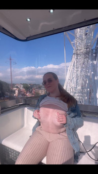 At the Carnival Flashing My Tits
