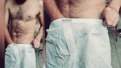 Stink HairyMale: Branco pijama, amarelo de esperma