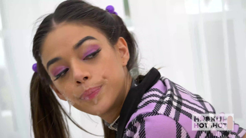 Hookup Hotshot: Teen Brunette Harmony Wonder Lets One Big Dick Wreck Her...