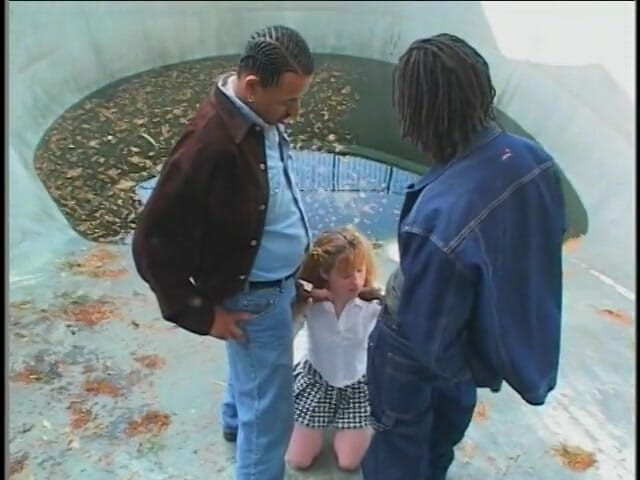 Porno Stars: White whore gets drilled with black cocks
