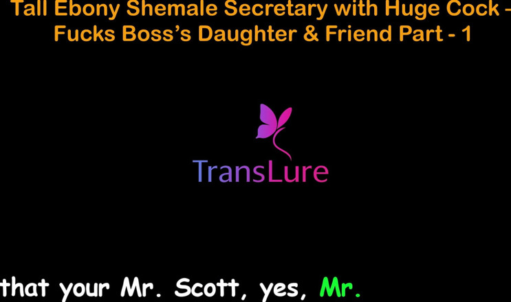 TransLure: English Audio Sex Story - Tall Ebony Shemale Secretary with Huge...
