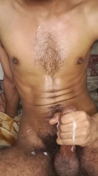 Big Hairy Cock Guy Masterbation Big Load of Cum