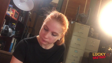 Brookland Brothers: Redhead teen gives blowjob to a luck bastard