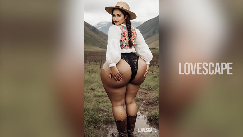 Lovescape: Velký zadek horské vesničanky Kotě - bere Cock Deep Amid Scenic...