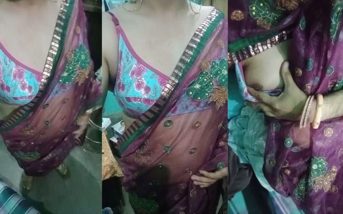 Gauri Sissy: भारतीय गे क्रॉसड्रेसर गौरीसिसी अपना पूरा शरीर दिखा रही है और गुलाबी साड़ी में अपने बड़े स्तनों के साथ दबाव डाल रही है और खेल रही है