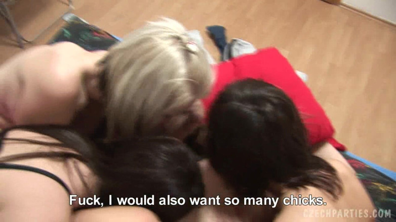 Czech Parties: Czech Parties 2 - Part 3: Wild Amateur Orgy - Lesbian Tease Before Five-woman...