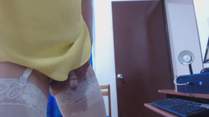 Lucasverga: Crossdresser wanks off while wearing his sexy stockings