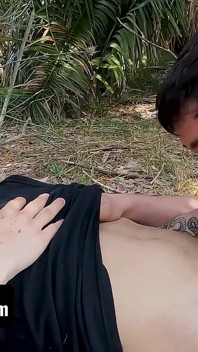 Outdoor Jerk-off Turns Into Public Blowjob Adventure with a Random Guy