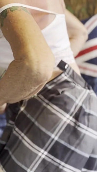 Scotland Kilt dan angin yang kuat