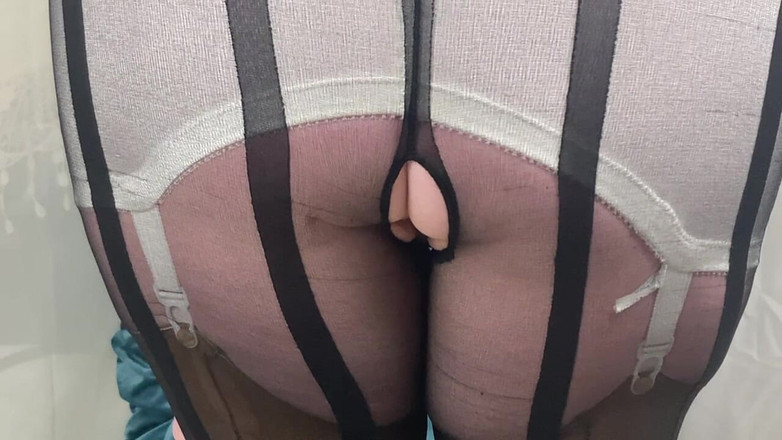 Aunty Sandra vintage girdle queen: 늙은 코르살레트를 섹시하게 만드는 아줌마 Sandra