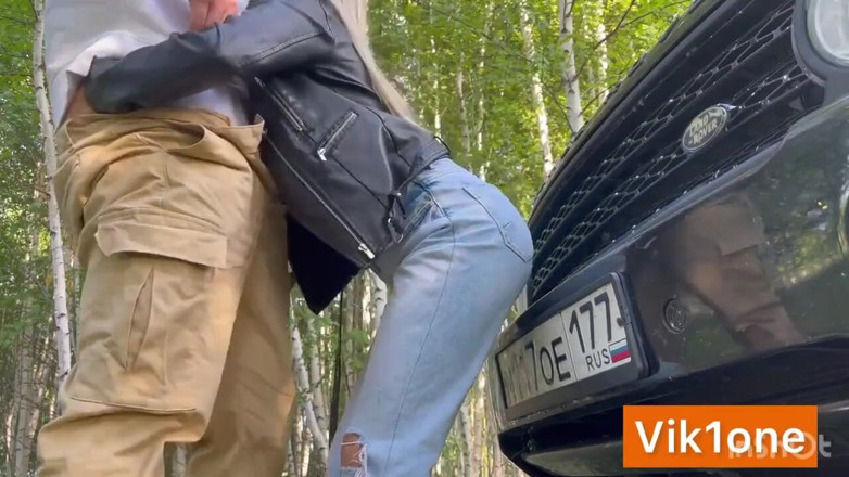 Vik1one: Cool Fuck in the Woods with Hot Blonde Cum in...