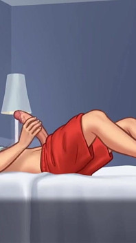MILF Landlady Caught Him Jerking off to Her Panties, MILF Caught Him Sniffing Her Panties - Summertime Saga 07