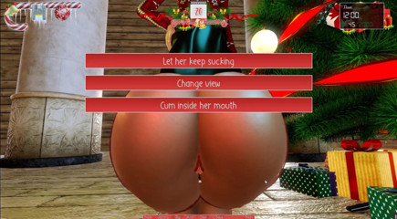 Cumming Gaming: Noël illimité [jeu porno hentai de Noël] Épisode 5, la nonne noire était coquine...