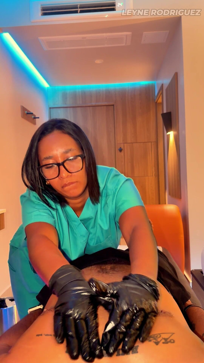 Leyne Rodriguez: POV Sensual Latina Massage - Relaxing Music, HJ &amp; Blowjob Finish