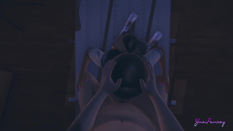 Yaoitube: Yaoi Femboy - Simon saje ptáka a je ošukána ve skladišti