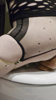 I'm Riding My New Lingerie Dildo! Prostate Cumshot!