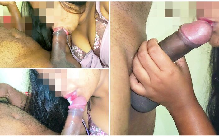 Hirushii: Indisk desi styvsyster avsugning och svälja sperma