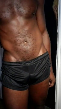 Wearing My Black Box Shorts, with a Surprise Revealed Towards the End.