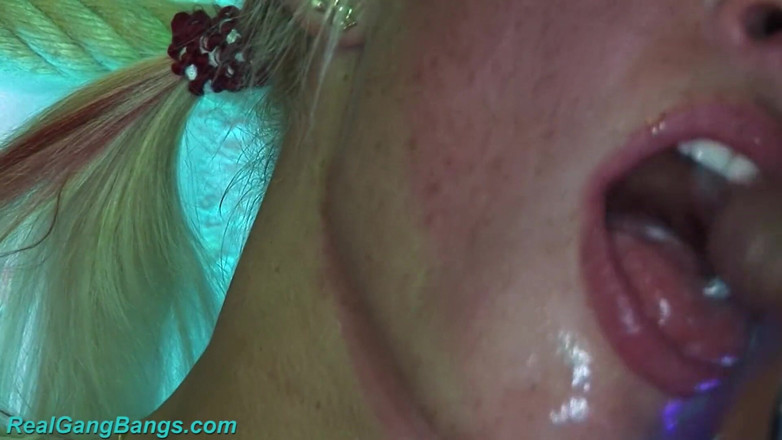 Real gangbangs: Blonde German Heidi first rough gangbang