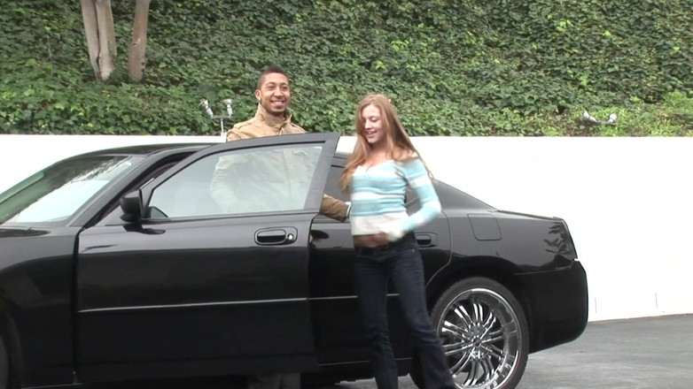 Hand Lotion Studios: Petite blonde teen sucks and fucks a black guy