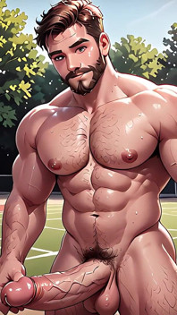 Musclée et entièrement nue
