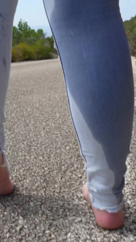 Thirst and Wetting Jeans Outdoors