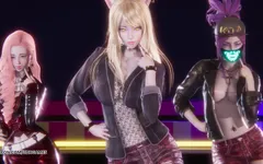 [mmd] Ive - Kitsch Ahri Akali Seraphine Sexy Striptease League of Legends Uncensored Hentai 4K 60fps
