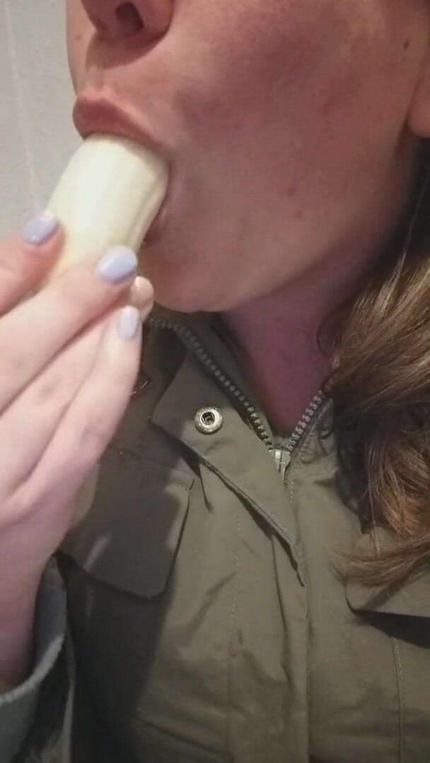 The Blue Eyed Fairy: Banana sucking close up