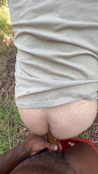 Cruising Straight Guy Gets Bent Over a Tree