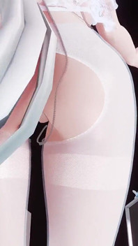 [mmd]shake It; White Stockings; Nipple Chains; Twin Ponytails