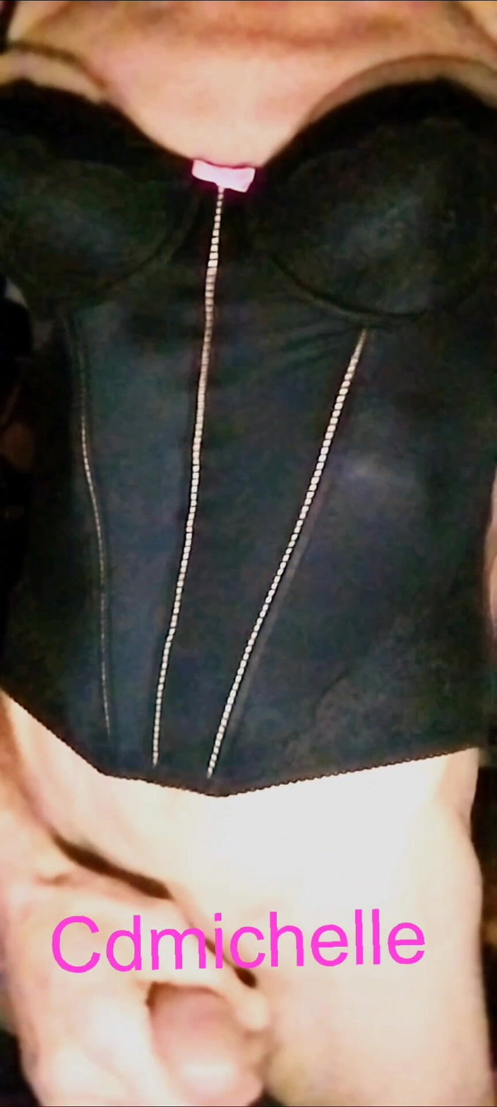 Crossdressers Cd Michelle wearing sexy lingerie: Cdmichelle with Dildo Using It in Many Different Ways