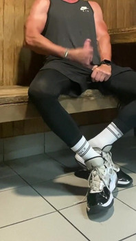Another Load of Cum in the Sauna From Jockdad87