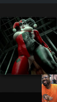 Big Breast Harley Quinn Gets Her Tight Bald Pussy Fucked in Gotham