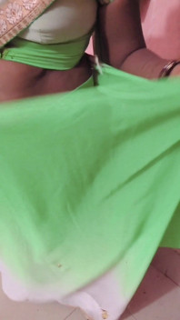 Desi Tamil Slut Wife Renu No Bra Blouse & No Panty Petticoat Saree Tease for Secret Lover! Indianhotwifex