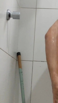 Big Sexy Boy Gets Horny While Taking a Shower.